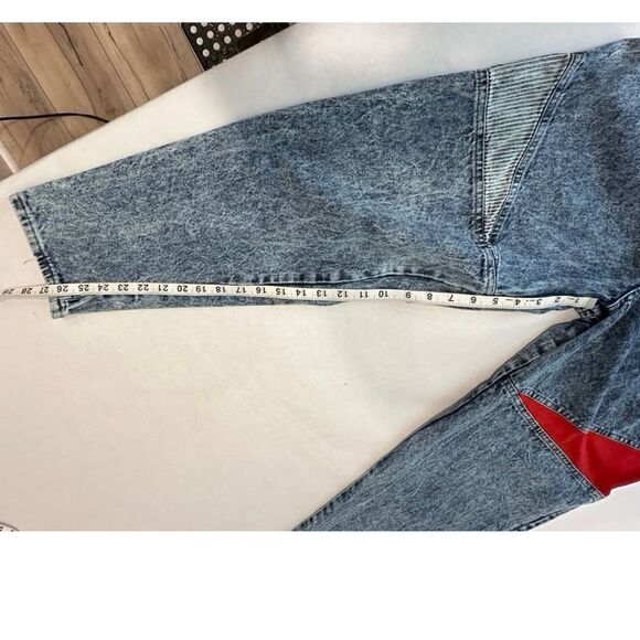 Vintage 80s Southern Bluegrass Acid Wash Tapered Mom Jeans - Size 15 - Picture 5 of 8